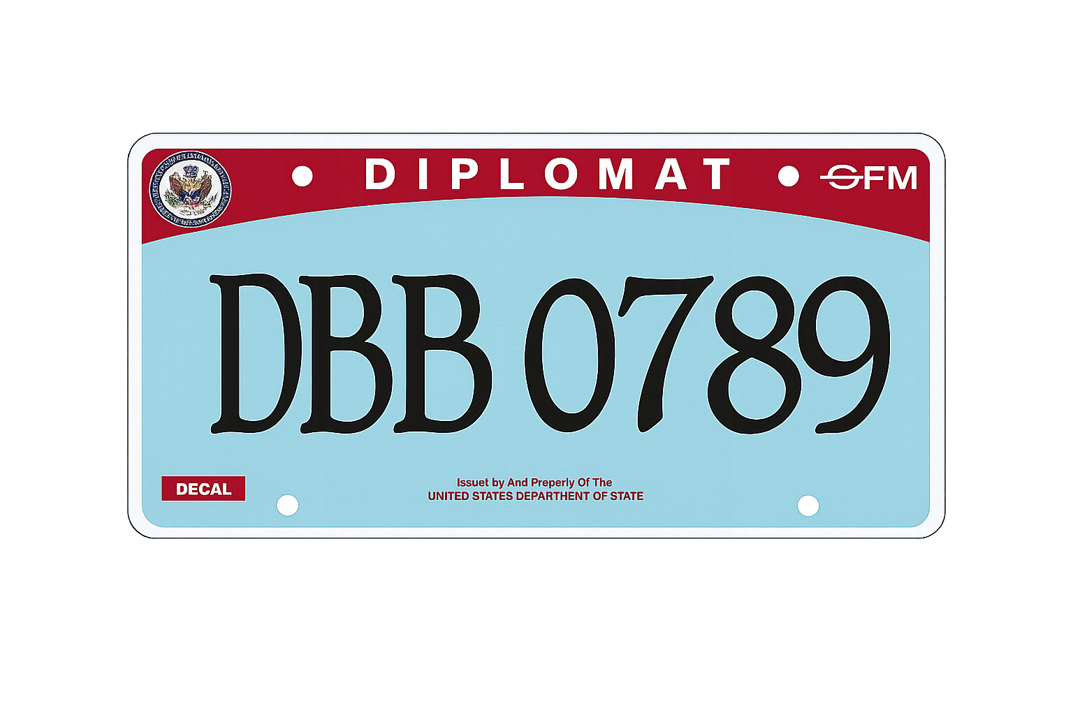 Example diplomatic plate